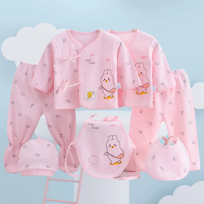 Ropa para bebés niñas recién nacidas 100% algodón, conjunto de top, gorro, baberos y pantalones de 0 a 3 meses