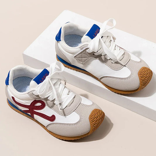 Zapatos para niños, primavera 2025, nuevos, de moda, de caña baja, para niñas y niños, con cordones, Forrest Gump, zapatillas de correr para niños