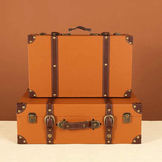 Maletas de viaje vintage personalizadas de madera para dormitorio, gran capacidad, organizadores de ropa, cajas, accesorios antiguos decorativos