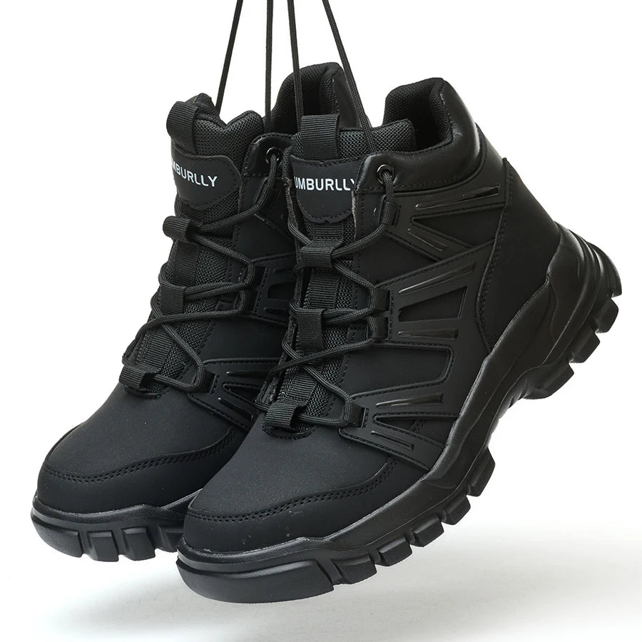 Botas de seguridad protectoras, zapatos de seguridad laboral, botas de seguridad de invierno para hombre, zapatos de trabajo antiperforación, botas de trabajo con punta de acero, indestructibles.