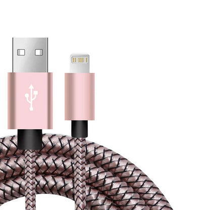 Cable USB de carga rápida para iPhone 14, 13, 12, 11 Pro Max, Xs, X, XR, 8, 7, 6, 6s Plus, SE 2, Apple iPad, cable de carga de datos de cable largo de 1 m, 2 m y 3 m