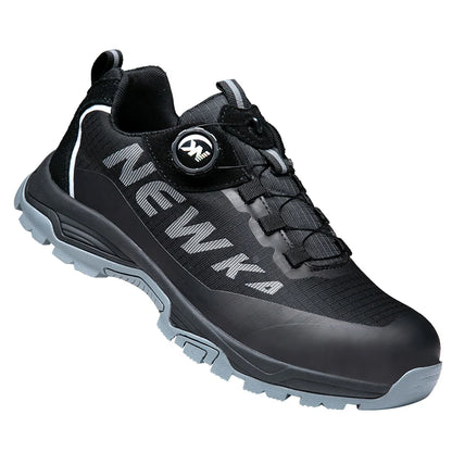 Nuevas botas de seguridad con hebilla giratoria para hombre, zapatillas de trabajo, botas para mujer, transpirables, con puntera de acero, resistentes a pinchazos.