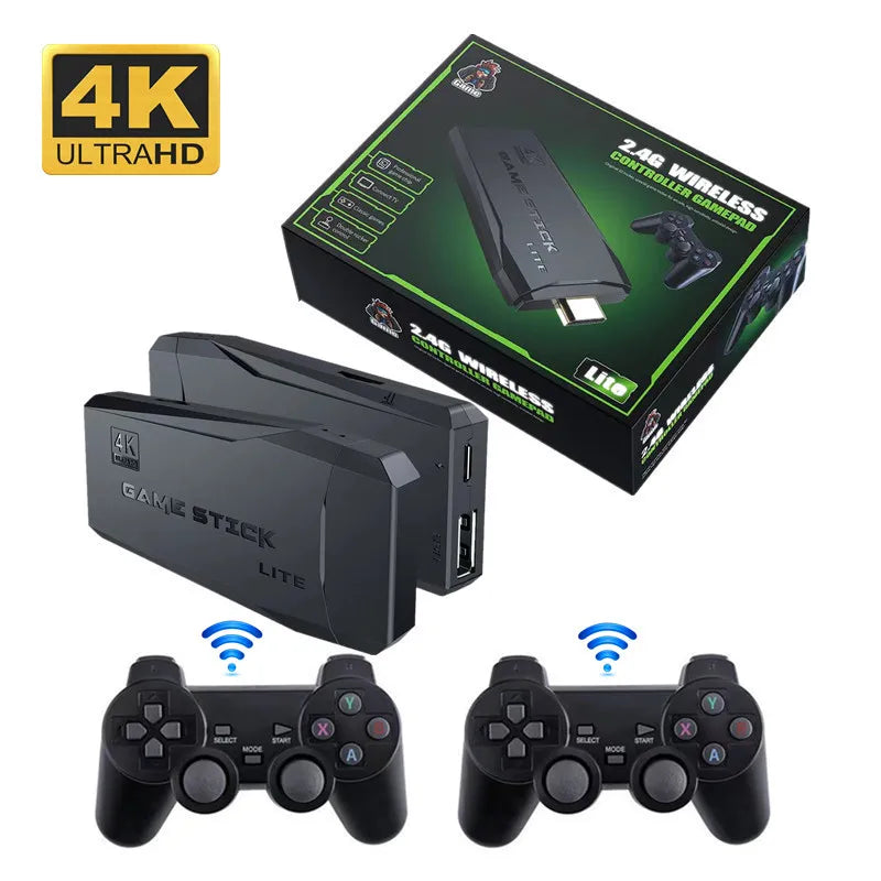 Consola de videojuegos M8, mando inalámbrico dual de 2,4 G, 4K, 10 000 juegos, 64 GB, retro, regalo de Navidad