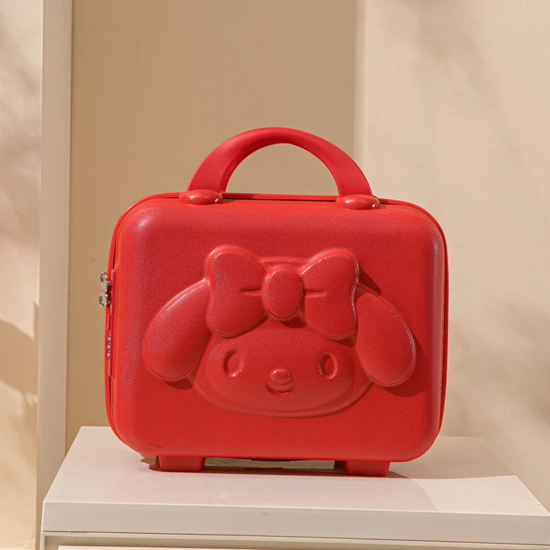 Maleta original de Hello Kitty con dibujos animados, estuche de viaje para cosméticos, gran capacidad, multifuncional, sencilla, con cerradura, bonitos regalos hechos a mano.