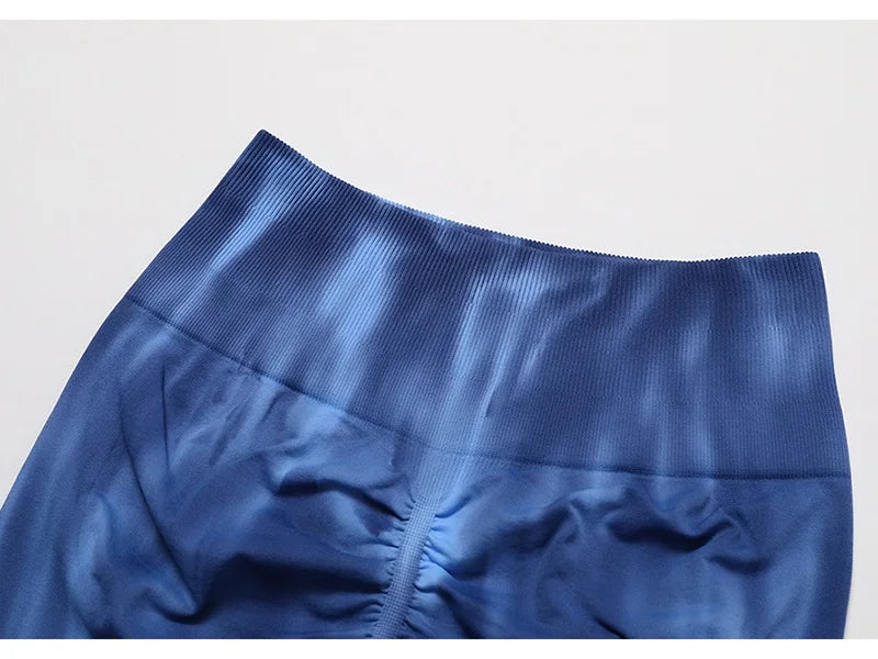 Pantalones de yoga para mujer con estampado tie-dye Cloud Rise, leggings deportivos sexys para gimnasio, mallas sin costuras, pantalones de cintura alta para entrenar.