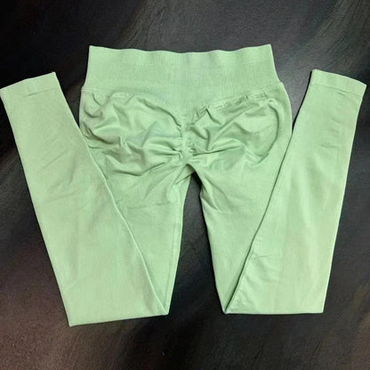 Leggings deportivas sin logo para mujer, efecto push-up, cintura baja, sin costuras, para gimnasio, yoga y entrenamiento.