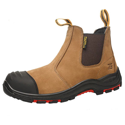 ROCKROOSTER Zapatos de senderismo para hombre, botas de caza impermeables, zapatos de seguridad de cuero, botines tácticos, zapatos de trabajo, zapatillas deportivas con punta de acero