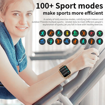 Nuevo reloj inteligente AMOLED para mujer, para hombre, con control de temperatura corporal, deportivo, fitness, resistente al agua, Bluetooth, llamadas, reloj inteligente digital para mujer.