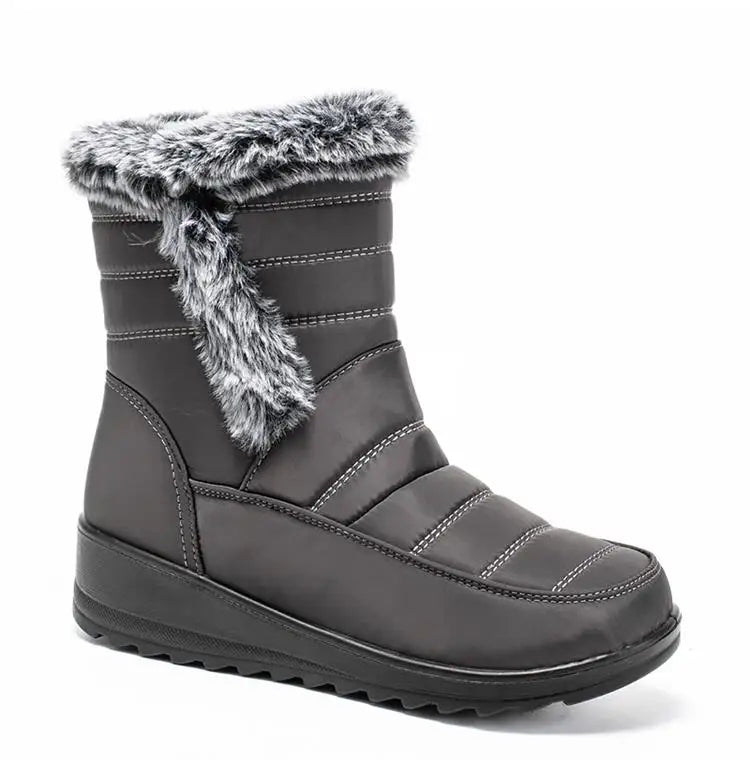 Botas de nieve para mujer, zapatos sólidos para mujer, zapatos impermeables para mujer, botines nuevos, botas planas para mujer, zapatos de invierno para mujer, botas