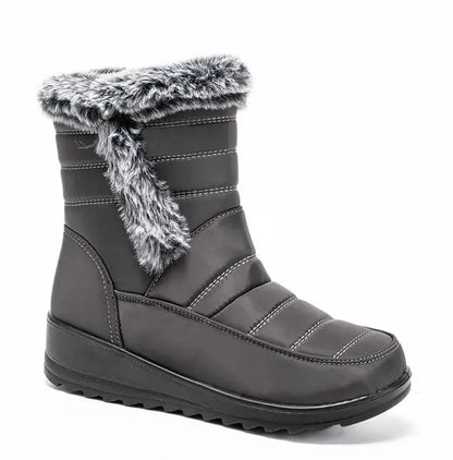 Botas de nieve para mujer, zapatos sólidos para mujer, zapatos impermeables para mujer, botines nuevos, botas planas para mujer, zapatos de invierno para mujer, botas