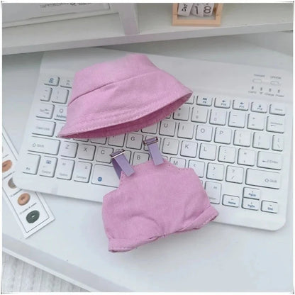 Para Labubu 15-17 cm v1v2 Conjunto de accesorios de atuendo Mini sombrero mono decoración ropa pequeña juguetes para niños regalo de cumpleaños