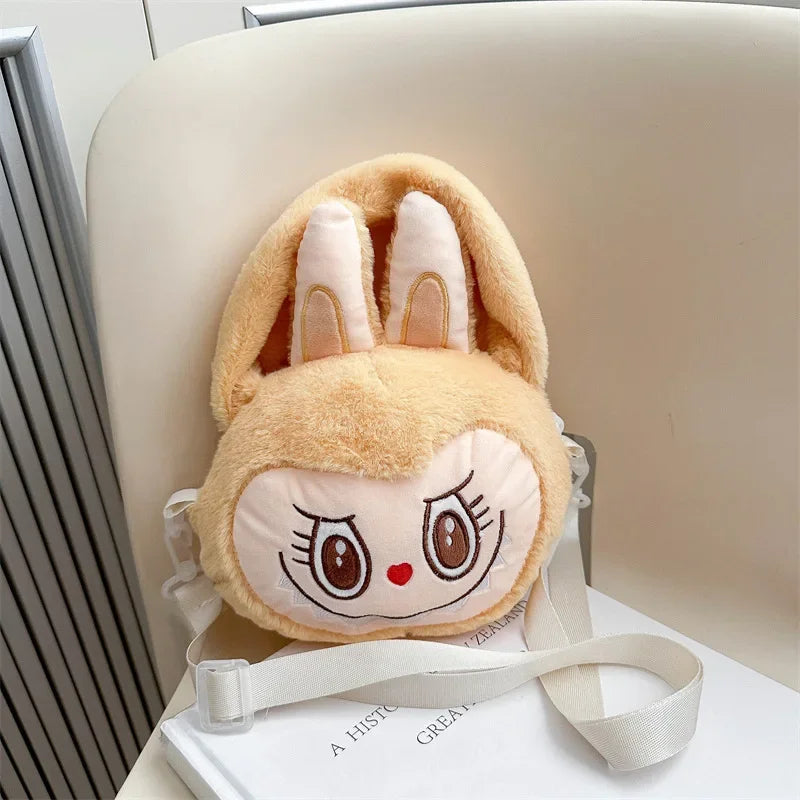 Lindo bolso bandolera de felpa, recién llegado, de tela suave, con cierre de cremallera, bolso de un solo hombro, almacenamiento para niñas, estilo de negocios OL