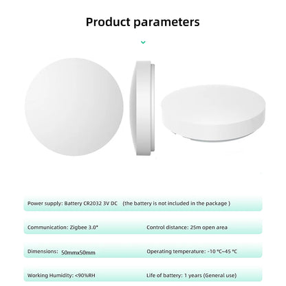 Interruptor de escena inteligente Tuya ZigBee (1 o 2 unidades), con conexión a batería, compatible con dispositivos Smart Life ZigBee.