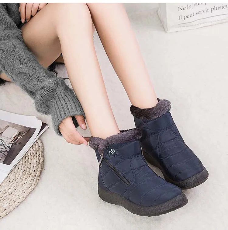 Botas de nieve para mujer, zapatos casuales para mujer, botines impermeables para mujer, botines ligeros de talla grande, botas de invierno para niñas