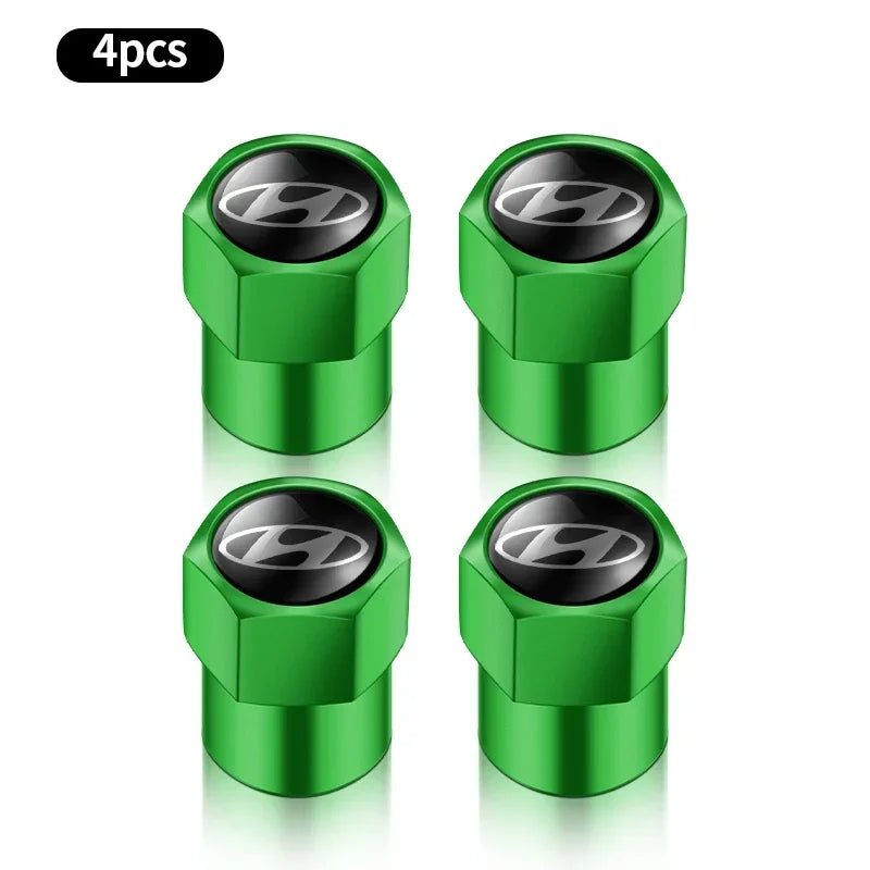 4 tapas para válvula de aire de rueda de coche para Hyundai IONIQ Tucson I30 I40 Fe CM DM Elantra Sonata RB LC Kona, accesorios para coche.