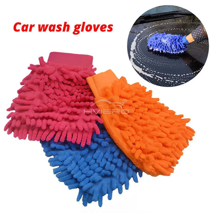 Limpiador de pintura Microfibra Chenilla Diseño de coche Lavado de motos Vehículo Limpieza automática Guante Equipo Paños de detallado Plumero para el hogar