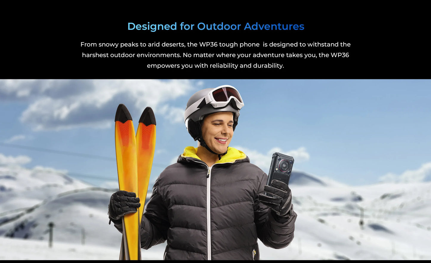 [Estreno mundial] Smartphone resistente Oukitel WP36, batería de 10600 mAh, pantalla HD+ de 6,52", 16 GB de almacenamiento interno, 128 GB de almacenamiento interno, sistema operativo Android 13, cámara de 13 MP