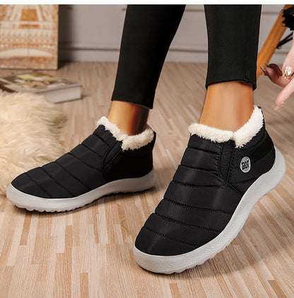 Botas de nieve cálidas para hombre, zapatillas de invierno de talla grande, zapatos de felpa para hombre, botines impermeables unisex, zapatos de trabajo para hombre, calzado