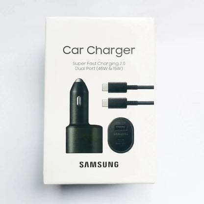 EP-L5300 Cargador de coche ultrarrápido para Samsung S25, S24, S23 Plus/Ultra Fast Charge de 60 W, 1A1C, doble USB, carga rápida adaptativa para Galaxy Z Fold/Flip 4, 5, 6 y 7