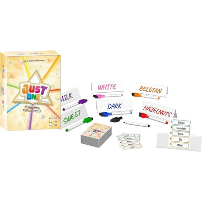 Juego de fiesta Just One: un divertido juego de mesa para niños y adultos | De 3 a 7 jugadores. Juegos para reuniones familiares y con amigos.