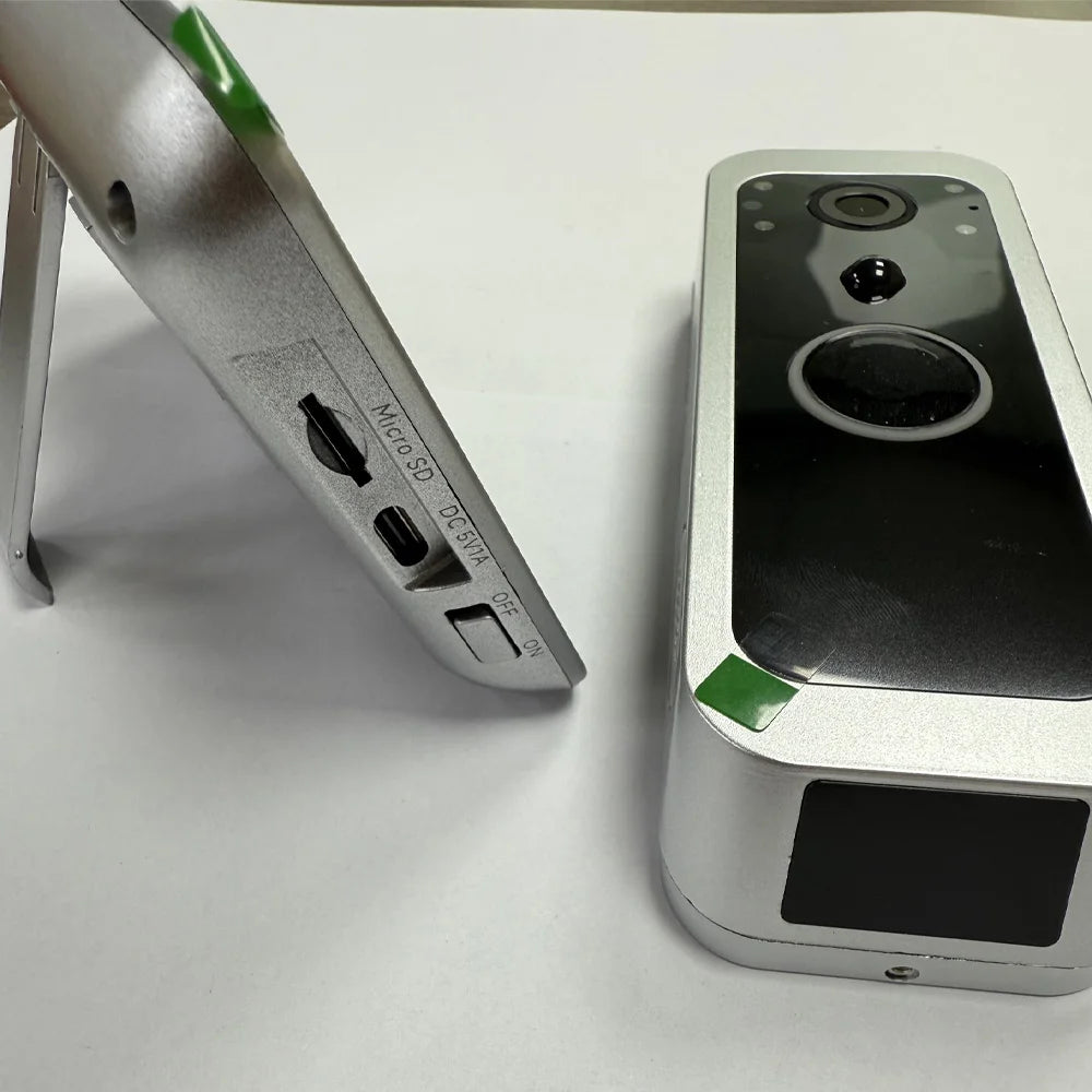 Yuezhe Tuya Smart Life WiFi Video Doorbell PIR Camera 2MP Outdoor Waterproof Wireless Door Security Intercom System 5' Monitor