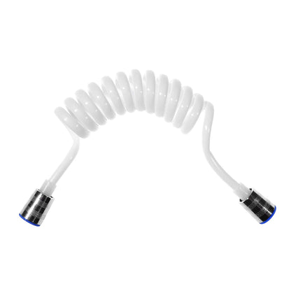 Mangueras de plomería para ducha de baño, lavadora, inodoro, pistola rociadora, cable telefónico, resorte telescópico, manguera de tubo blanco y negro, suministros para baños.