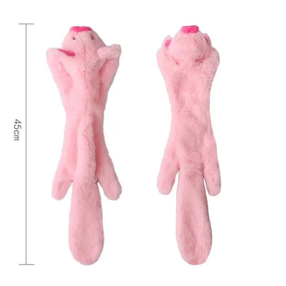 Divertido juguete de imitación de animal sin relleno para perros con chirriadores, duradero, de peluche sin relleno, con sonido chirriante, para masticar y arrugar.