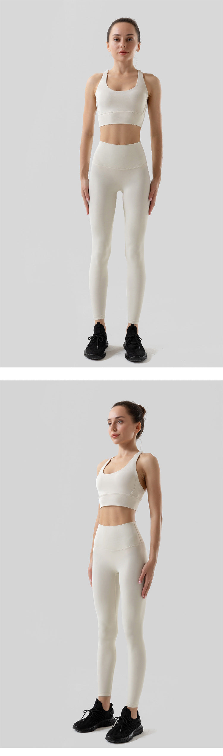 Women's Naked Feeling Sports Bra and Leggings Set - 2 Piece Gym Outfit for Fitness, Yoga Clothes Leggings and Tops Workout Suits