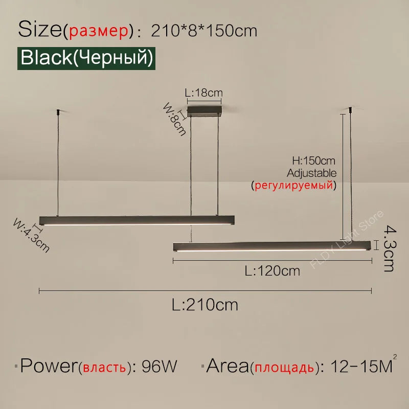 Lámpara de araña para comedor, lámpara nórdica moderna para mesa de comedor, lámpara de bar, luces para restaurante, luces de cocina, lámparas LED de tira para oficina.