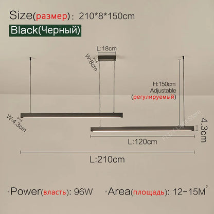Lámpara de araña para comedor, lámpara nórdica moderna para mesa de comedor, lámpara de bar, luces para restaurante, luces de cocina, lámparas LED de tira para oficina.