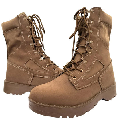 Botas tácticas de cuero para hombre, de nueva marca, para senderismo y actividades al aire libre. Botas transpirables hasta el tobillo.