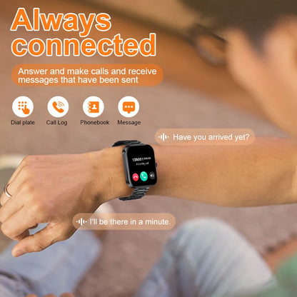 LIGE - Reloj inteligente para hombre, pantalla de 1,91 pulgadas, Bluetooth, llamadas, más de 100 modos deportivos, monitorización del sueño, resistente al agua, para mujer (regalo 2025)