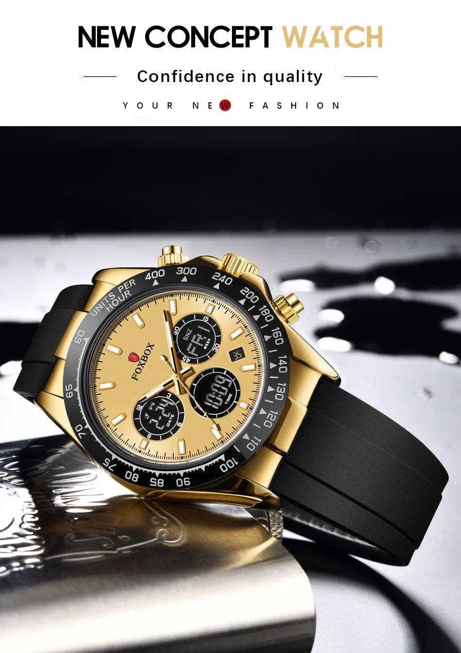 LIGE Reloj de moda para hombre, deportivo militar, con doble pantalla, calendario, relojes de cuarzo, LED luminosos, resistente al agua, cronógrafo, relojes para hombre