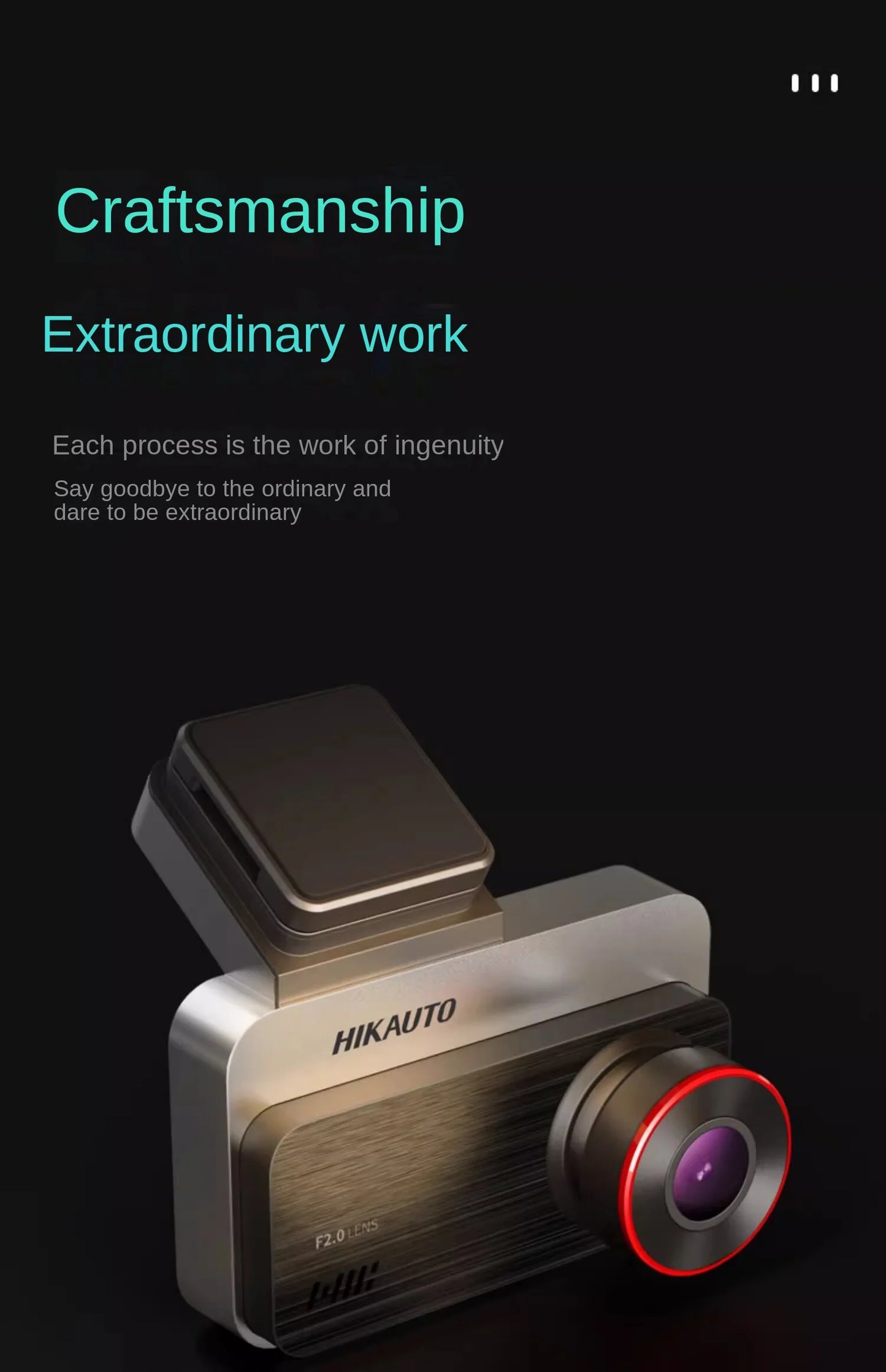 Grabadora de salpicadero Hikvision con cámara dual delantera y trasera, visión nocturna Starlight y pantalla de 3 pulgadas.