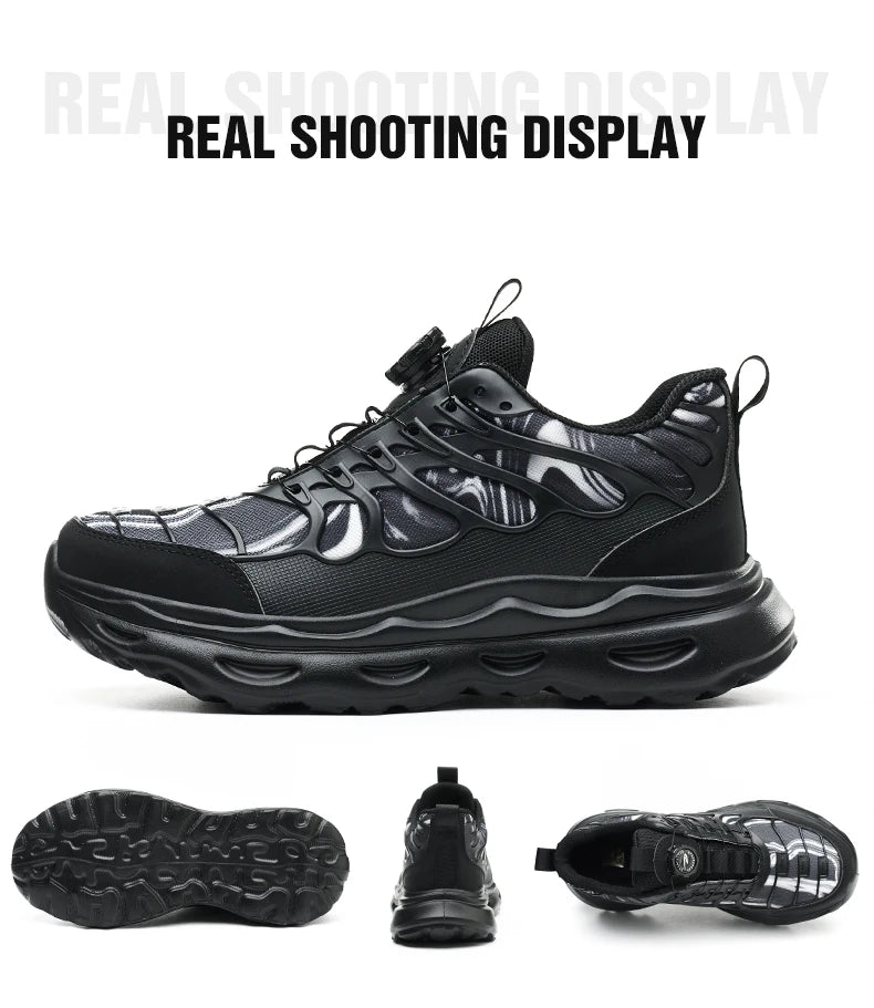 Calzado de seguridad talla 47 48 para hombre y mujer, zapatos de trabajo con puntera de acero, ligeros, botas de seguridad indestructibles, zapatillas de trabajo.