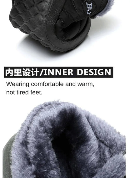 Botas de nieve para hombre, zapatos para exteriores, botas de invierno para hombre, botines de senderismo, zapatos impermeables para hombre, zapatos de trabajo, calzado
