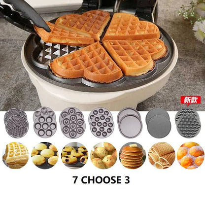 Máquina para hacer sándwiches, wafles, horno, plancha, pastel, huevo de burbujas, desayuno, eléctrica