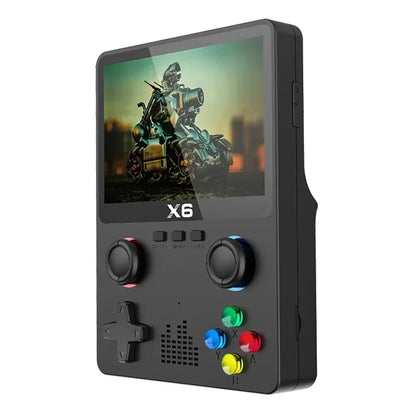 Consola de juegos retro portátil X6: pantalla IPS de 3,5/4", más de 10 000 juegos clásicos, ligera y portátil, ideal como regalo para gamers.