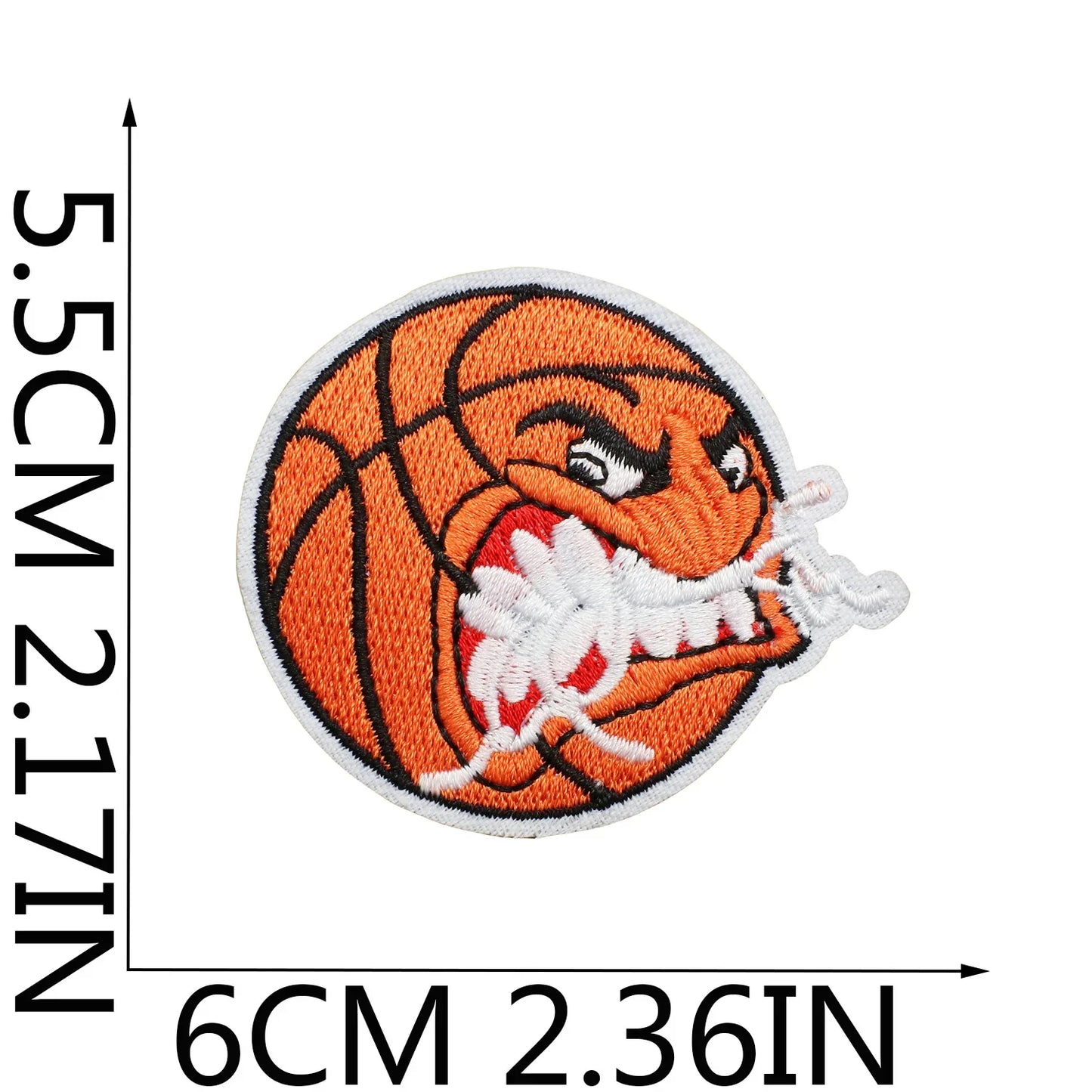 Emblema de baloncesto deportivo, accesorios de ropa, insignia, pegatina bordada, parches termoadhesivos