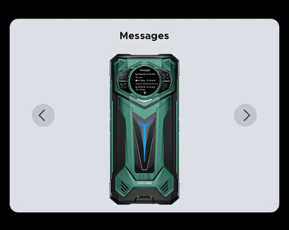 Teléfono resistente DOOGEE S200 Ultra 5G con IA, 48 GB + 1 TB, pantalla trasera de 1,34" con efecto de luz, procesador Dimensity 7400, batería de 11000 mAh, carga rápida de 66 W, NFC, WiFi 6E.