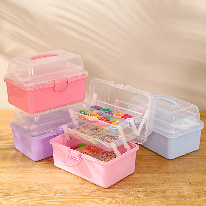 Caja de almacenamiento para accesorios para el cabello de niños, cuerda para la cabeza, horquilla, tarjeta, bolígrafo, artículos diversos, caja de papelería, lindo joyero para niña
