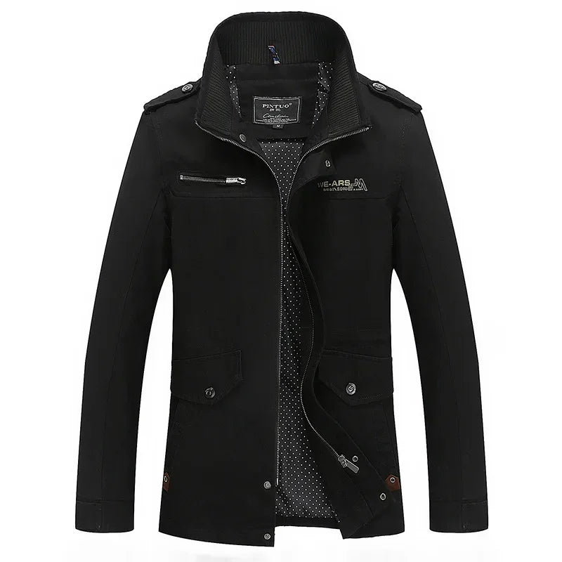 Chaqueta informal de algodón puro lavado para hombre, estilo primavera/otoño, ligera, cortavientos juvenil y a la moda. Abrigo ligero de verano.