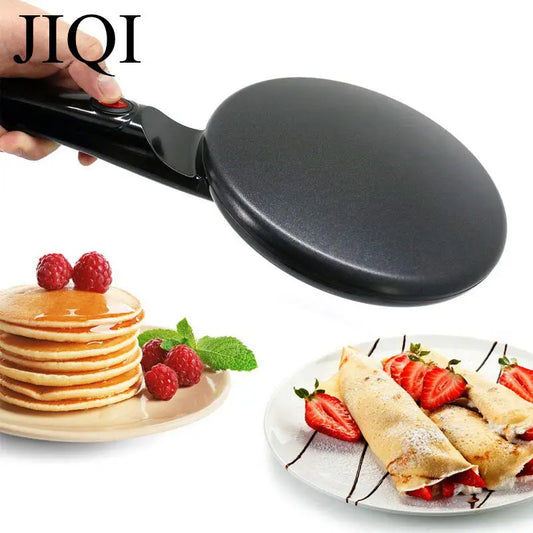 Máquina para hacer panqueques antiadherente de 110 V y 220 V para el hogar, sartén eléctrica para hornear crepes, calentamiento instantáneo, rollos de primavera, masa, freír y asar.