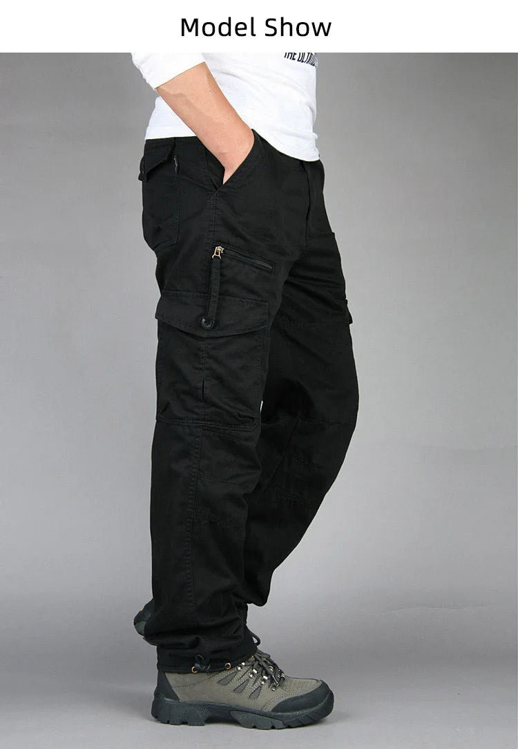 2025 New Autumn Cargo Pants Men Fashion Military Outdoors Man Trousers Long Warm Tactical Cotton Khaki Cargo Pants For Man