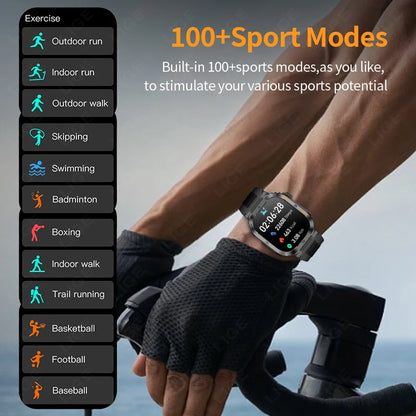 Reloj inteligente militar FOXBOX para hombre con GPS, resistente al agua, 2025, monitorización del sueño, deporte, fitness, IA, voz, llamadas Bluetooth.