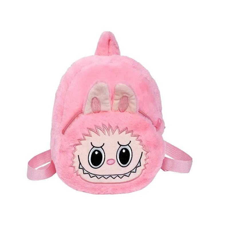 Mochila de peluche con diseño de chica estudiante, bolso de hombro doble con burbujas y juguetes, mochila transfronteriza para adolescentes.