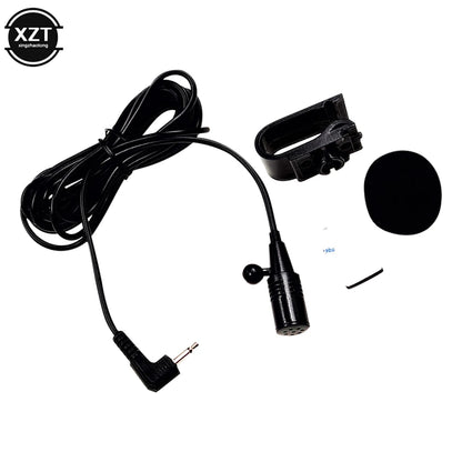 Micrófono de audio profesional para coche, conector jack de 2,5 mm y 3 m, minimicrófono externo con cable para DVD, radio, mono de 2 polos.
