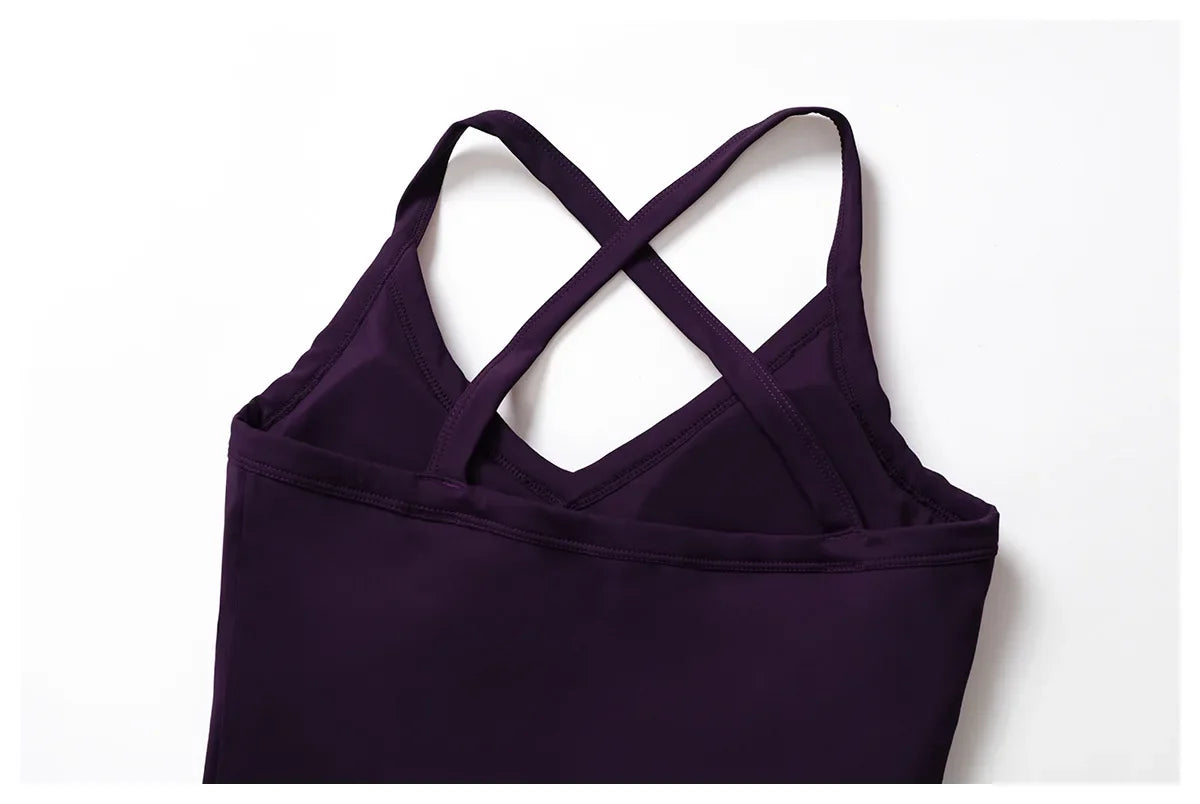 Falda de una pieza para mujer, de verano, segura, para yoga, tenis, gimnasio, golf, correr, deportes, fitness, con almohadillas para el pecho, antideslumbrante, para baile.