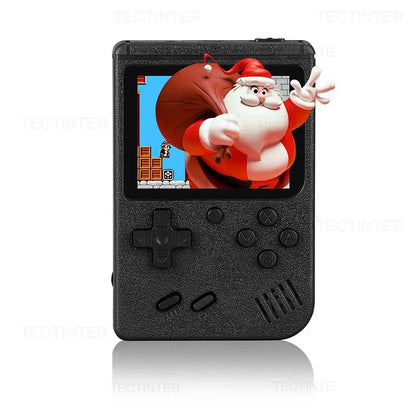 Consola de videojuegos portátil retro de 8 bits con pantalla LCD de 3,0 pulgadas y 500 juegos AV integrados, ideal como regalo para niños.