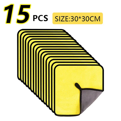 Toalla de microfibra para coche, paño de secado y limpieza para el hogar, toalla gruesa para lavado de coches, para motocicletas, 60 x 30 cm